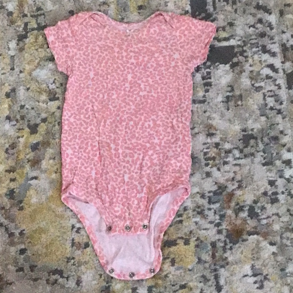 Pink Leopard Print Kids One Piece